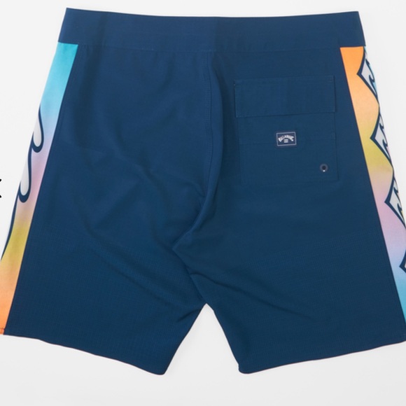 Billabong Men's Navy Swim Shorts with Multicolor Panels - Picture 2 of 8